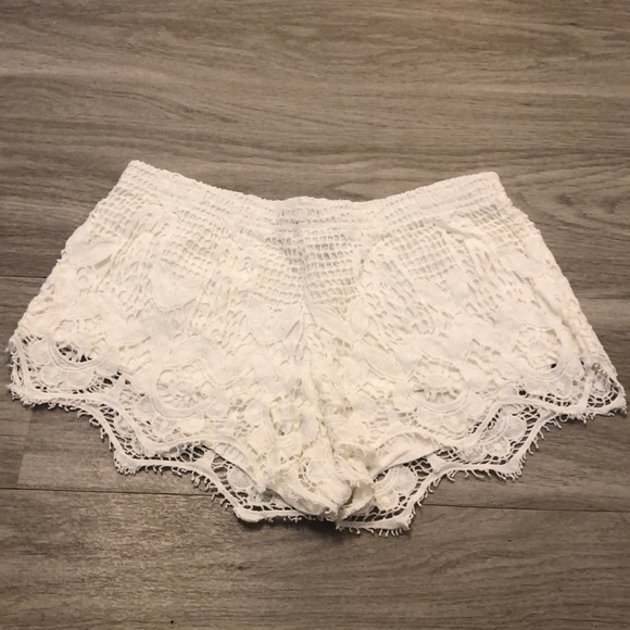 Express Pants - Express white knit lace shorts